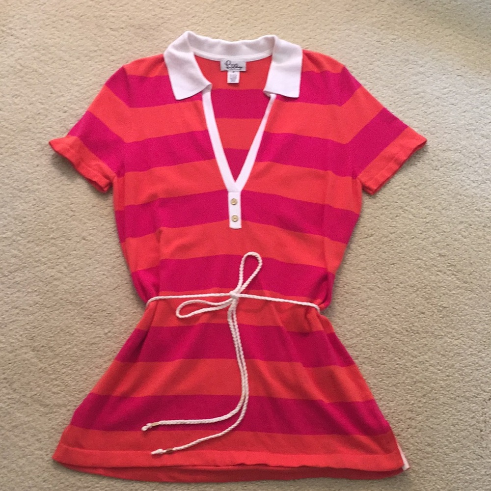 Lilly Pulitzer Knit Rugby Design Top